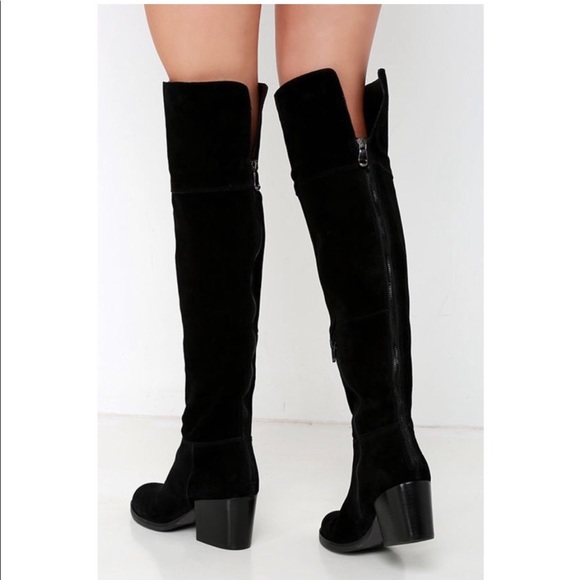Steve Madden Shoes - STEVE MADDEN black genuine suede Orabella over the knee boots